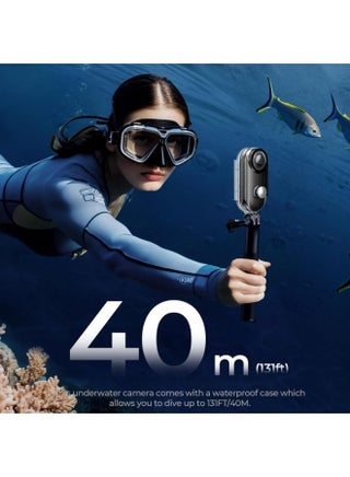 4k Action Camera,Mini Vlogging Camera,Small Body Camera with IPX7 Waterproof,Underwater Camcorder,Hands-Free POV Recording, Helmet Cam for Cycling, Motorcycle(32G Card) - view 4
